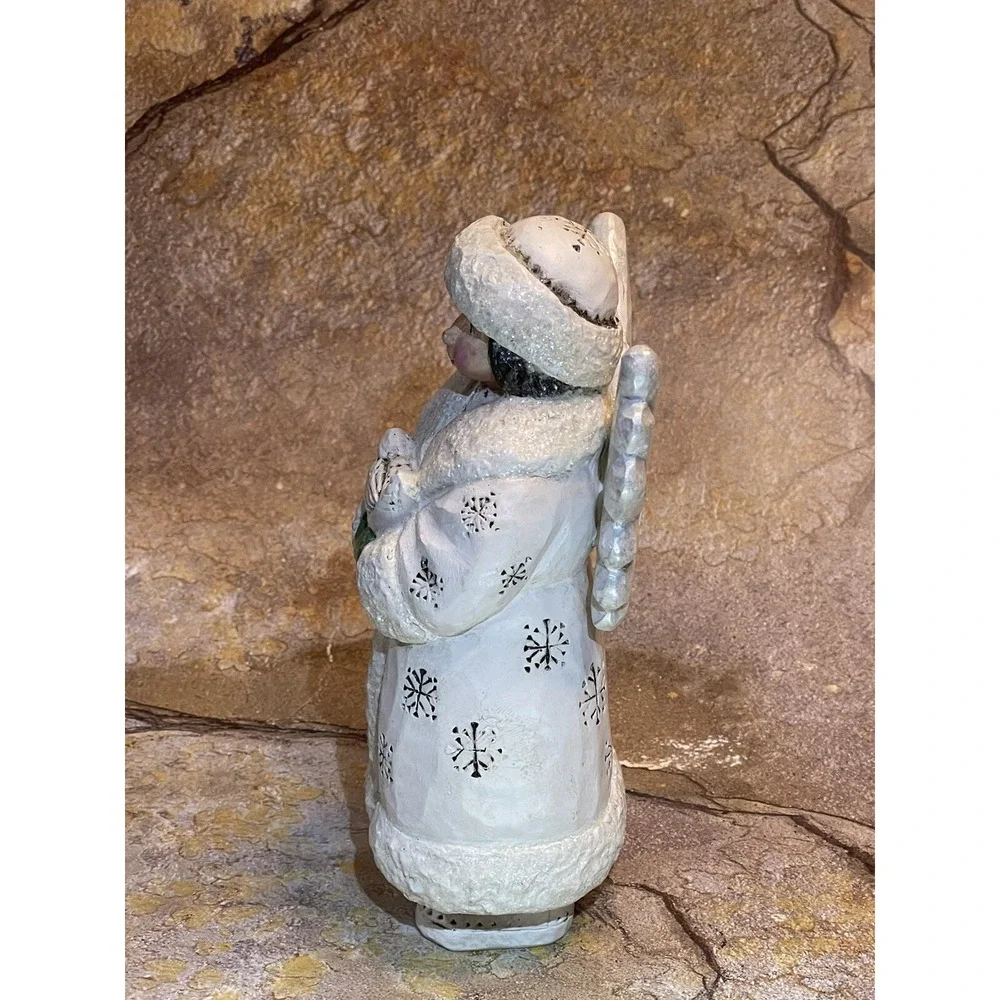 Pam Schifferl White Christmas Folk Art Angel with Dove By Midwest 7